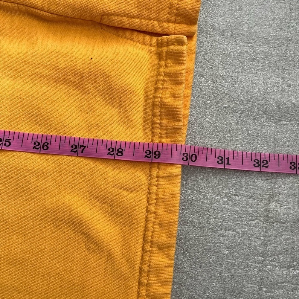 [XL/PTP:23”]Vintage Yellow Neck Zip Pullover Cotton Sweatshirt - Picture 6 of 9